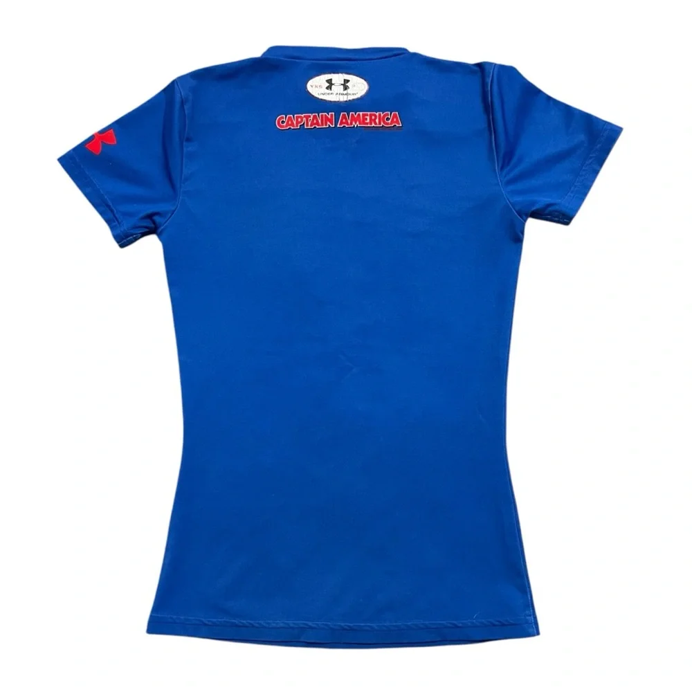 Under Armour YXS Youth XS Marvel Captain America Heat Gear Shirt